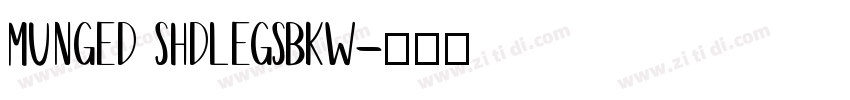 Munged sHdleGsbKw字体转换